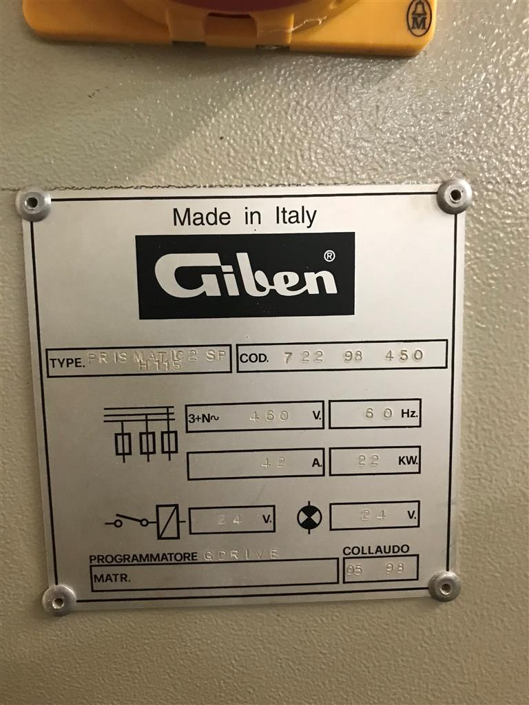 Giben  Prismatic 2 SP H115 Panel Saw, Machine ID: 7243